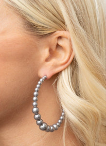 Glamour Graduate Silver Pearl Earrings