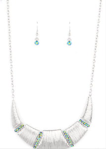 Going Through Phases Multicolor Necklace and Earrings