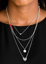 Load image into Gallery viewer, Gypsy Heart Red Necklace and Earrings
