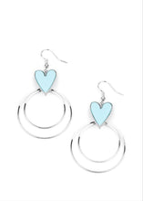 Load image into Gallery viewer, Happily Ever Hearts Blue Earrings
