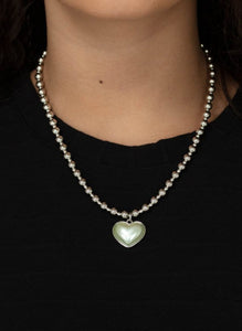 Heart Full of Fancy Light Green Necklace and Earrings