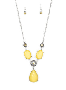 Heirloom Hideaway Yellow Necklace and Earrings
