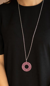 High-Value Target Pink Necklace and Earrings