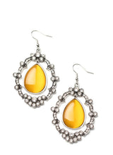 Load image into Gallery viewer, Icy Eden Yellow Cat&#39;s Eye Earrings
