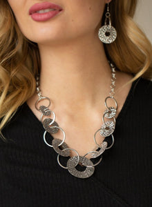 Industrial Envy Silver Necklace and Earrings