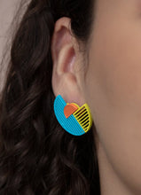 Load image into Gallery viewer, It&#39;s Just an Expression Blue Multicolor Earrings
