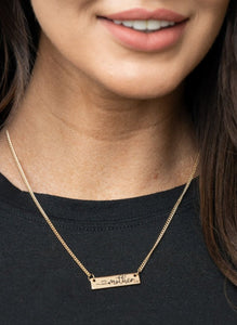 Joy Of Motherhood Gold Necklace and Earrings