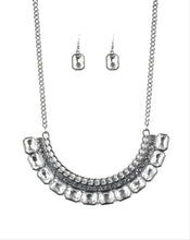 Load image into Gallery viewer, Killer Knockout Black and Bling Necklace Earrings
