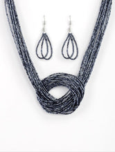 Load image into Gallery viewer, Knotted Knockout Blue Necklace and Earrings
