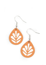 Load image into Gallery viewer, LEAF Yourself Wide Open Orange Earrings
