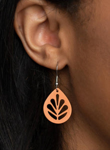 LEAF Yourself Wide Open Orange Earrings