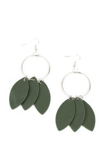 Leafy Laguna Green Earrings