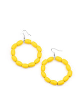 Load image into Gallery viewer, Living The WOOD Life Yellow Earrings
