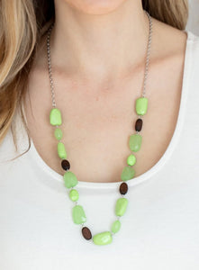 Meadow Escape Green Necklace and Earrings