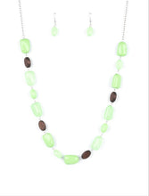 Load image into Gallery viewer, Meadow Escape Green Necklace and Earrings
