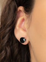 Load image into Gallery viewer, Modest Motivation Black Stud Earrings
