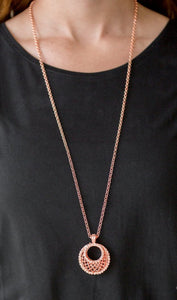 Net Worth Shiny Copper Necklace and Earrings
