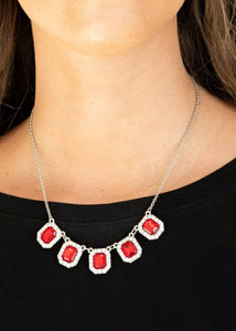 Next Level Luster Red Necklace and Earrings