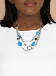 Oceanside Spa Blue Necklace and Earrings