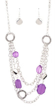 Load image into Gallery viewer, Oceanside Spa Purple Necklace and Earrings
