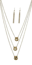 Load image into Gallery viewer, Once In A MILLIONAIRE Brass Necklace and Earrings
