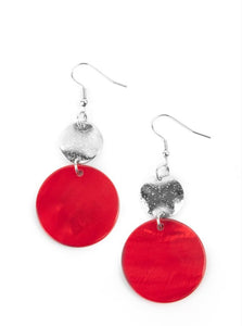 Opulently Oasis Red Earrings