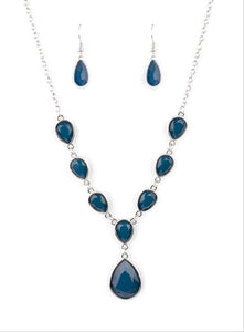 Party Paradise Blue Necklace and Earrings