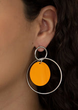 Load image into Gallery viewer, POP, Look, and Listen Orange Earrings
