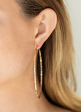 Load image into Gallery viewer, Pump Up The Volume Gold Hoop Earrings
