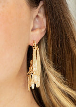 Load image into Gallery viewer, Pursuing The Plumes Gold Earrings
