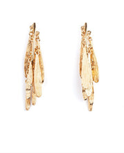 Load image into Gallery viewer, Pursuing The Plumes Gold Earrings
