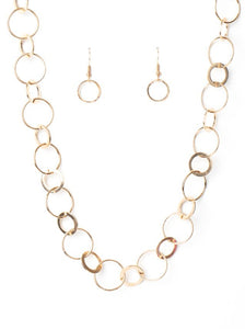 Revolutionary Radiance Gold Necklace and Earrings