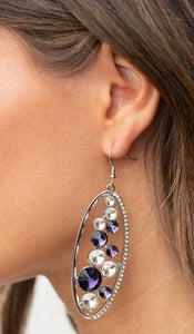 Rock Candy Bubbly Purple Earrings