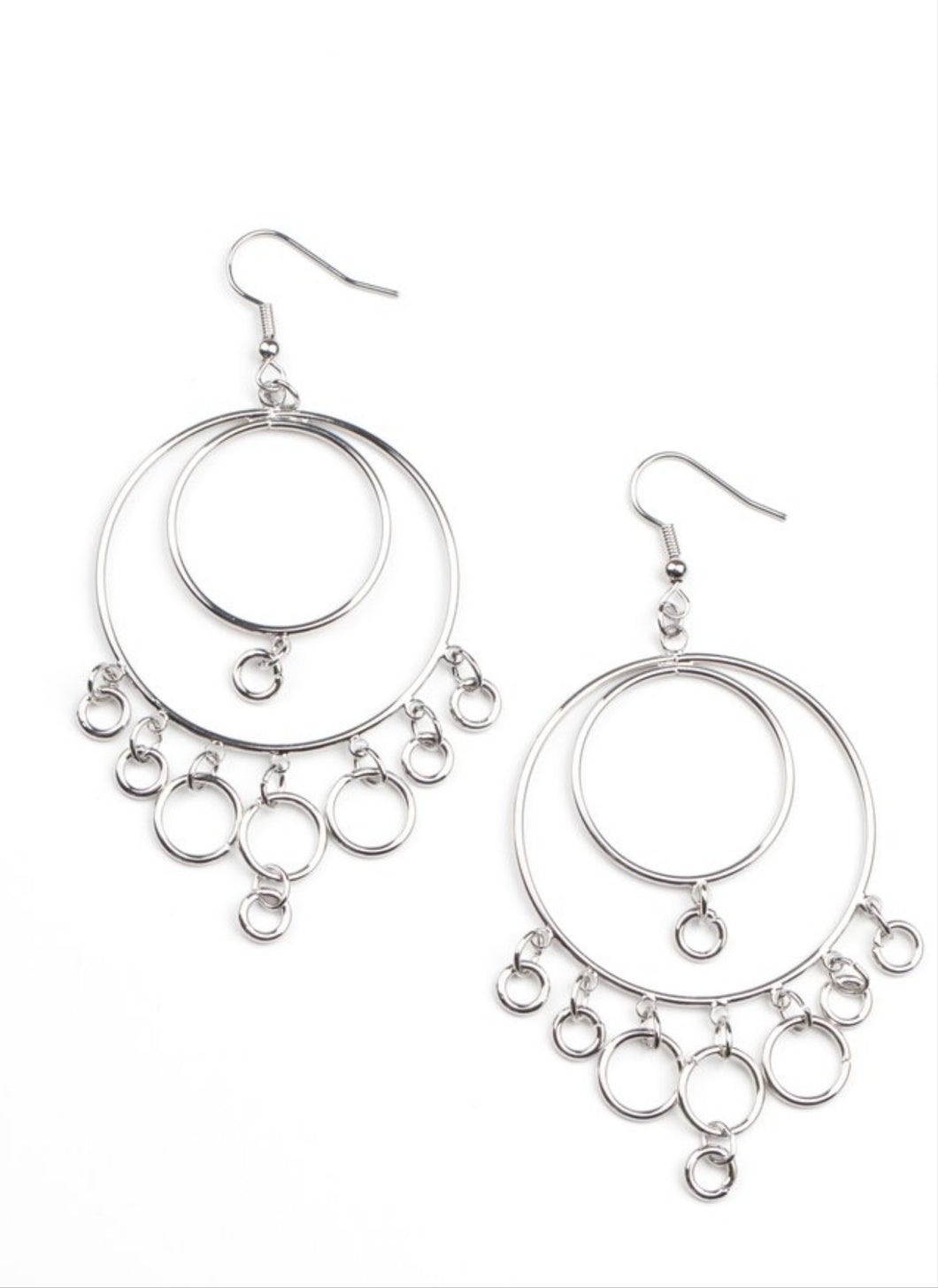 Roundabout Radiance Silver Earrings