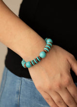 Load image into Gallery viewer, Rustic Rival Blue and Copper Bracelet
