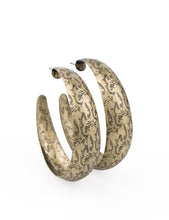 Load image into Gallery viewer, Sahara Sandstorm Brass Hoop Earrings
