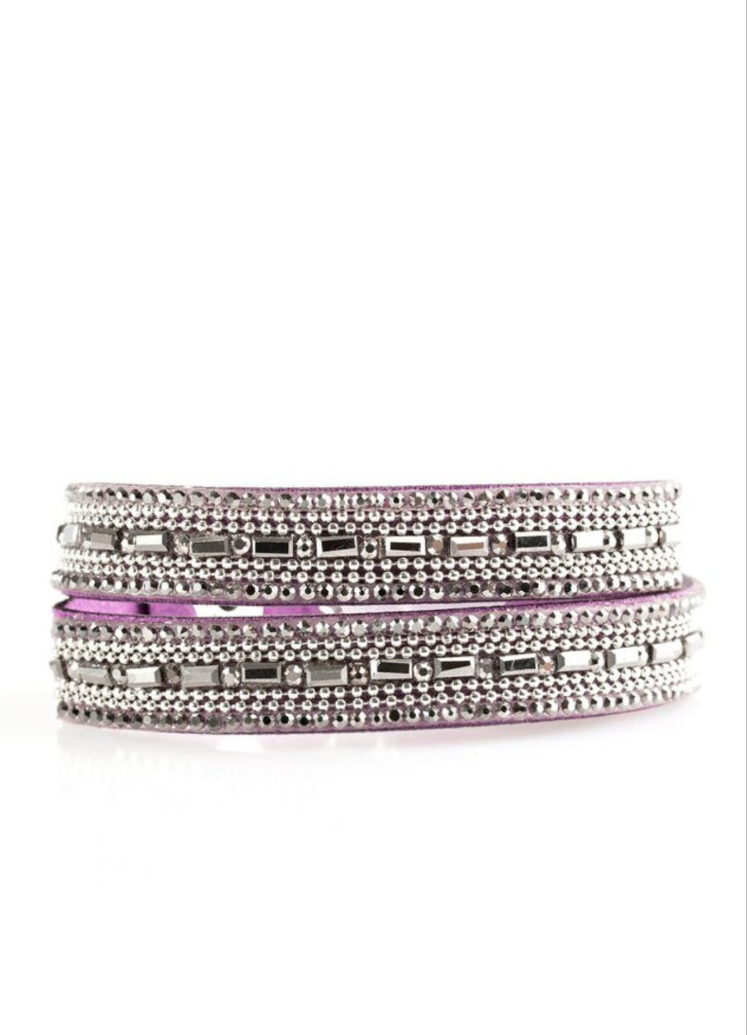Shimmer and Sass Purple Double Wrap Bracelet