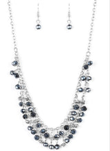 Load image into Gallery viewer, So In Season Metallic Blue Necklace and Earrings
