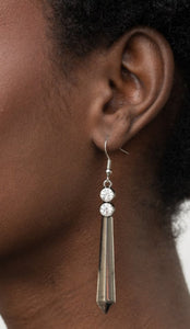 Sparkle Stream White Earrings