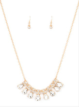Load image into Gallery viewer, Sparkly Ever After Gold Necklace and Earrings
