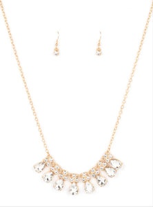 Sparkly Ever After Gold Necklace and Earrings