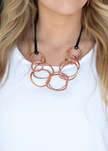 Load image into Gallery viewer, Spiraling Out of COUTURE Copper Necklace and Earrings
