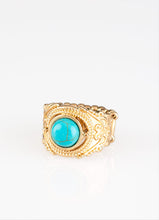 Load image into Gallery viewer, Stand Your Ground Turquoise and Gold Ring
