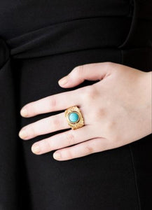 Stand Your Ground Turquoise and Gold Ring