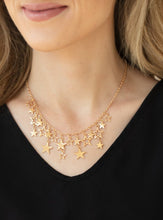 Load image into Gallery viewer, Stellar Stardom Gold Necklace and Earrings
