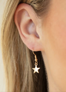 Stellar Stardom Gold Necklace and Earrings