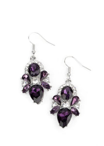 Stunning Starlet Purple Bling Earrings