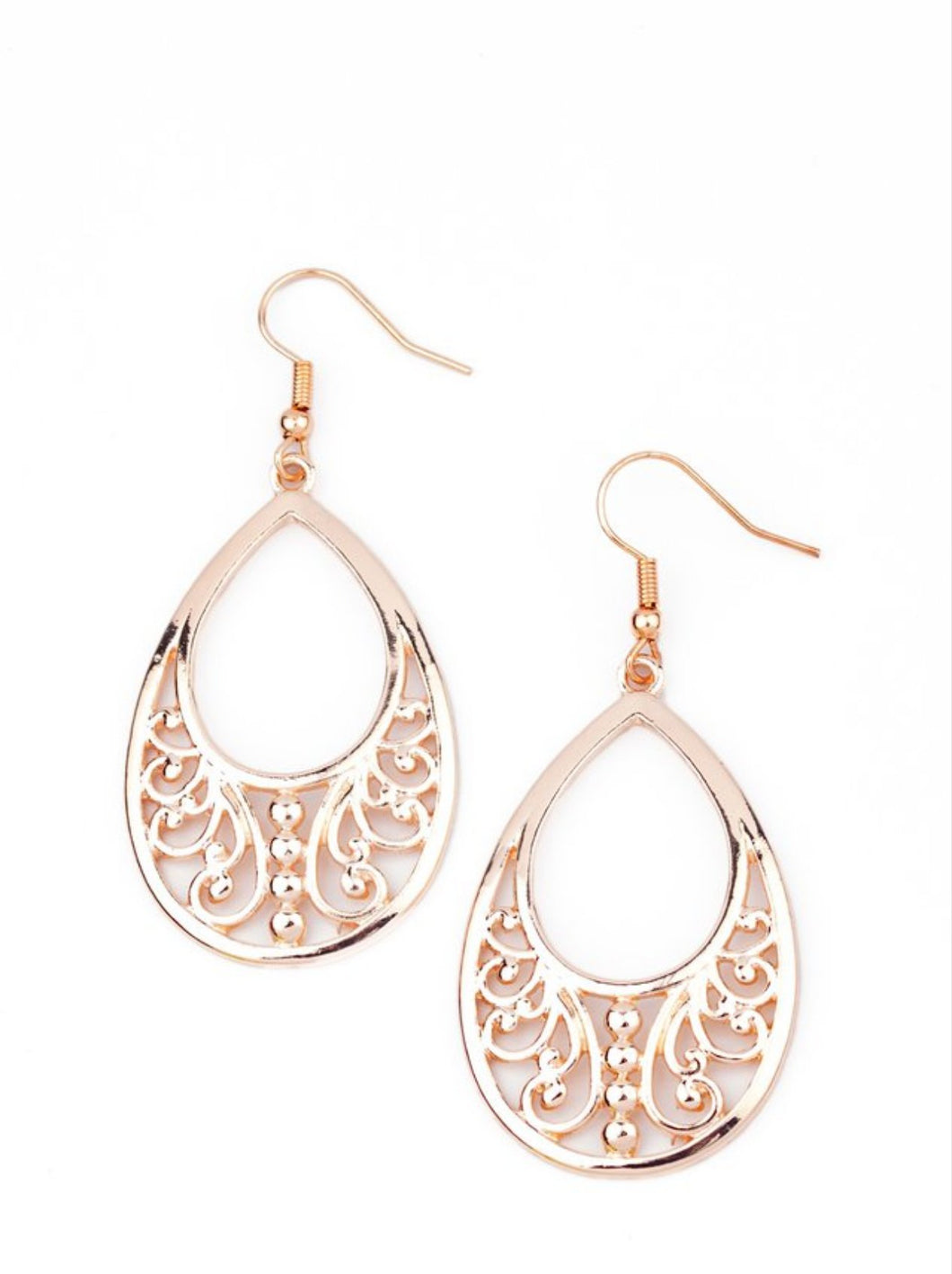 Stylish Serpentine Rose Gold Earrings