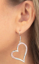 Load image into Gallery viewer, Tenderhearted Twinkle Pink Heart Earrings
