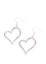 Load image into Gallery viewer, &quot;Tenderhearted Twinkle&quot; Pink Heart Earrings
